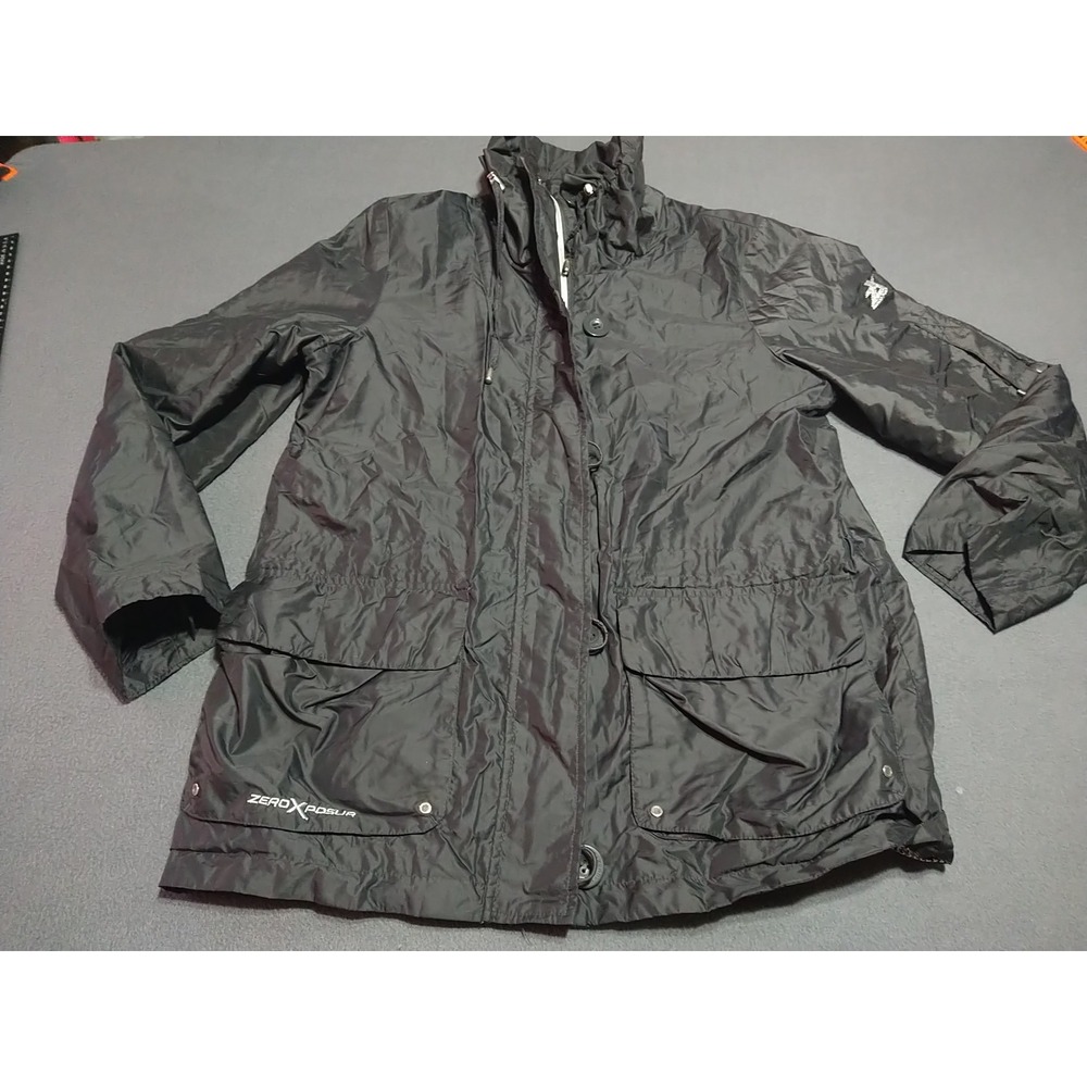 zeroXposur Windbreak‎ Jacket Ladies M Black Outdoors Hiking Activewear Lite